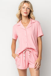 Blaire Short Pajama Set | Baltic Born Pink