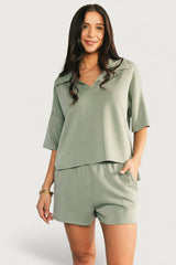 Ana Top + Shorts Set | Baltic Born Green
