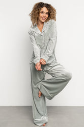 Klara Ribbed Velvet Pajama Set | Baltic Born Sage