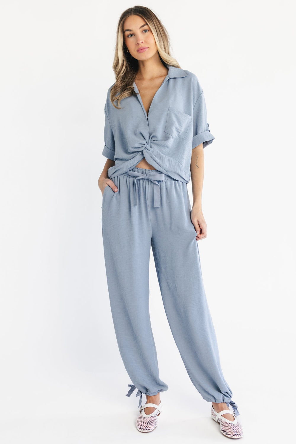 Briar Top + Pants Set | Baltic Born Dusty Blue