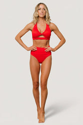 Del Mar Ribbed Bikini Bottom | Baltic Born Red