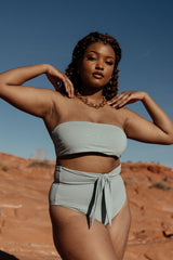 Milos High Waist Bikini Bottom | Baltic Born Sage