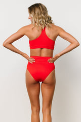 Del Mar Ribbed Bikini Top | Baltic Born Red