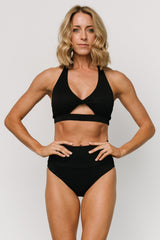 Del Mar Ribbed Bikini Top | Baltic Born Black