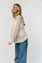Valissa Open Knit Top | Baltic Born White + Sand