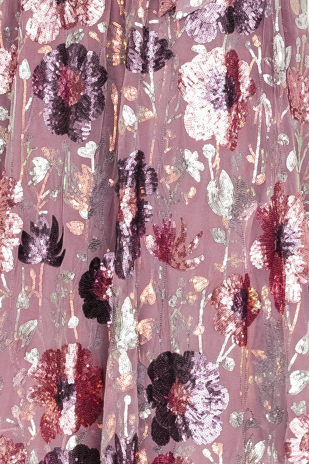 Fabric Swatch - Destiny Sequin | Baltic Born Lilac Floral