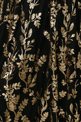 Fabric Swatch - Destiny Sequin | Baltic Born Black + Gold