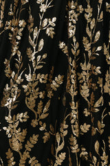 Fabric Swatch - Destiny Sequin | Baltic Born Black + Gold