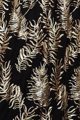 Fabric Swatch - Muse Sequin | Baltic Born Black + Gold