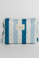 Kelani Quilted Cosmetic Bag Set | Baltic Born Blue Stripe