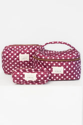 Kelani Quilted Cosmetic Bag Set | Baltic Born Berry + Pink