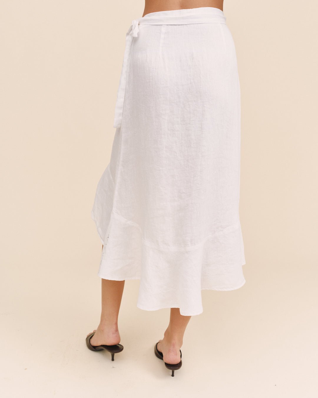 Bella Dahl Ruffle Wrap Skirt - White