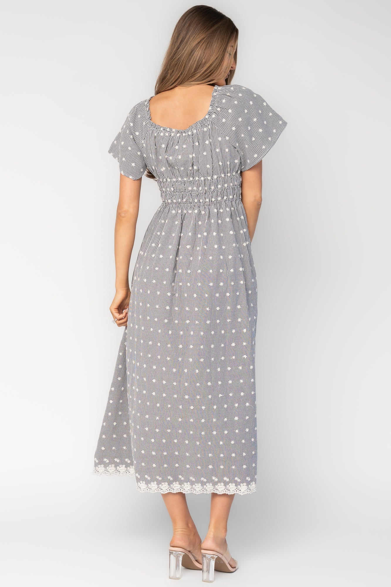 Reyna Midi Dress | Baltic Born Black + White Gingham