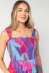 Cruz Smocked Midi Dress | Baltic Born Multi Print
