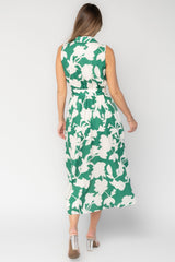 Tatum Button Down Dress | Baltic Born Green + Off White