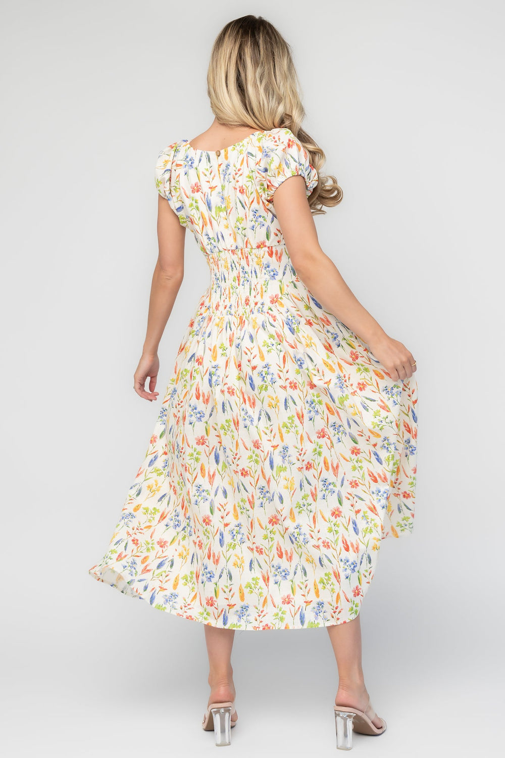 Kendall Midi Dress | Baltic Born Cream Multi Floral