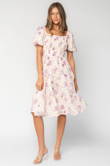 Mattea Smocked Midi Dress | Baltic Born Lavender Floral