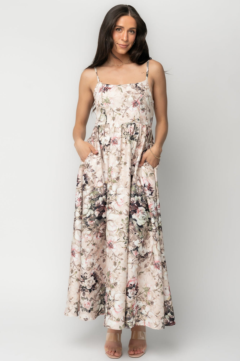 Celia Midi Dress | Baltic Born Beige Multi Floral