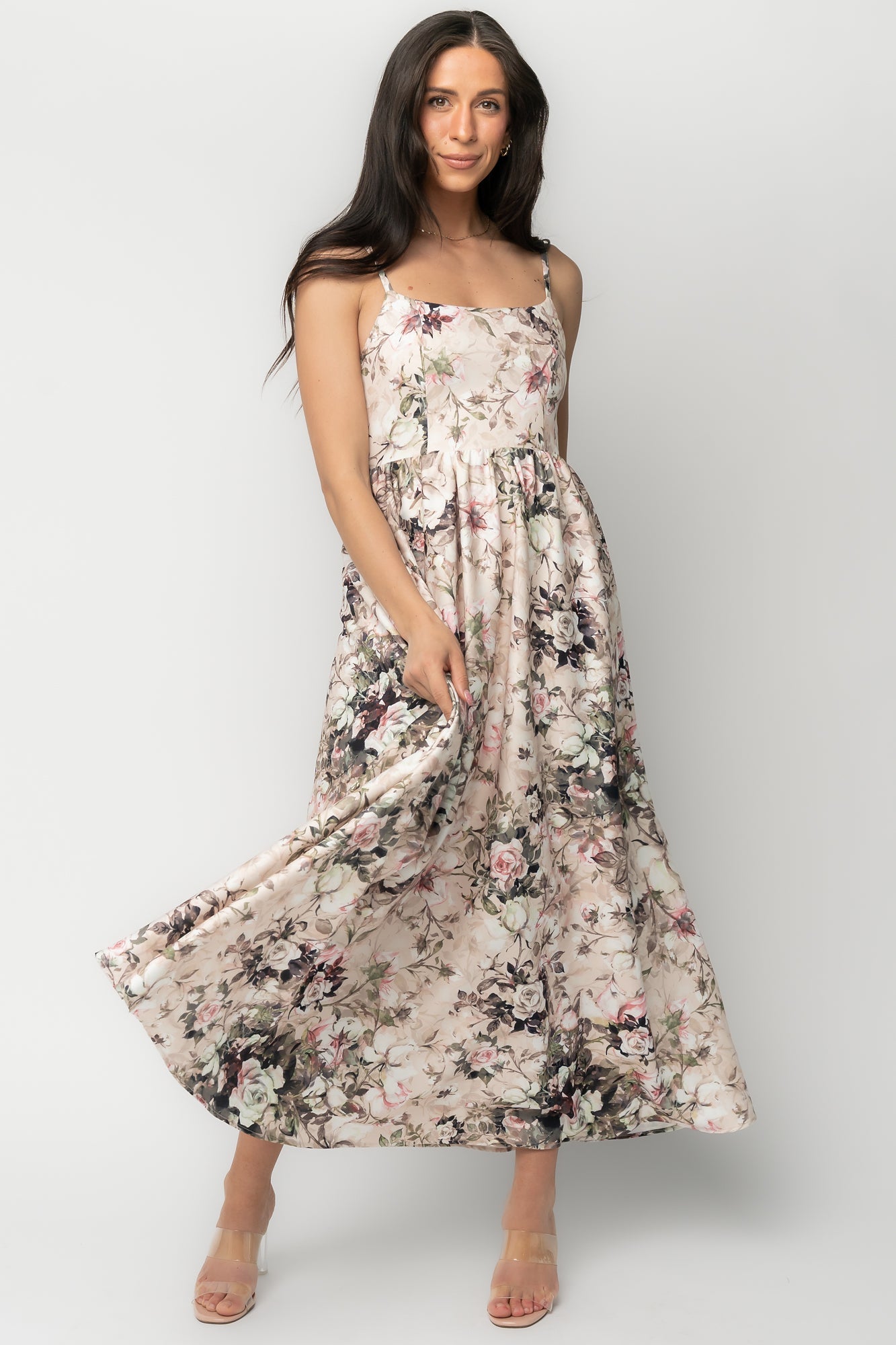 Celia Midi Dress | Baltic Born Beige Multi Floral