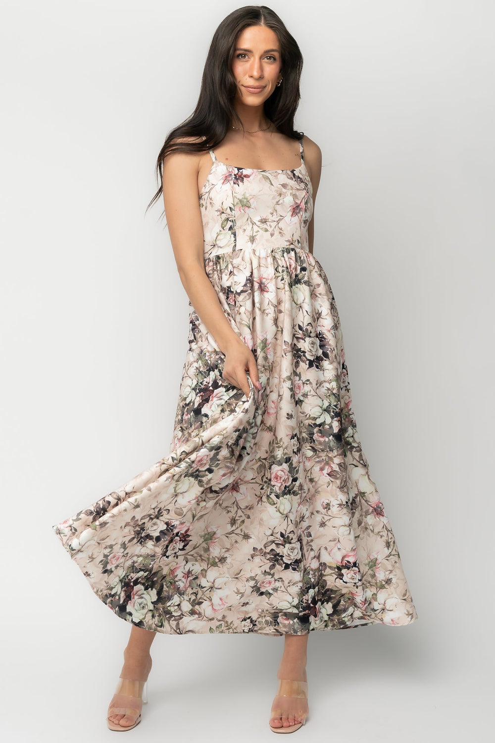 Celia Midi Dress | Baltic Born Beige Multi Floral