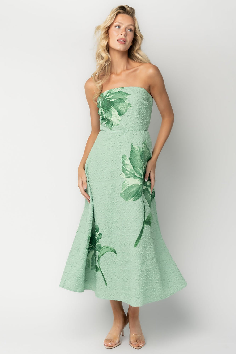 Genesis Strapless Midi Dress | Baltic Born Mint Green