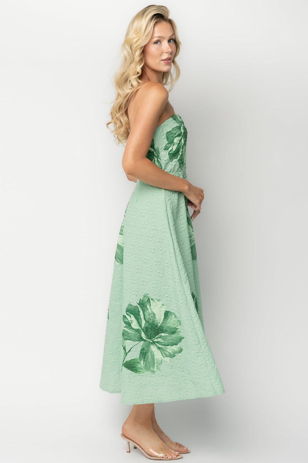 Genesis Strapless Midi Dress | Baltic Born Mint Green