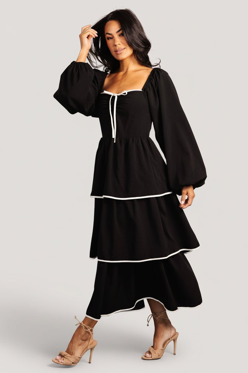 Barcelona Tiered Dress | Baltic Born Black
