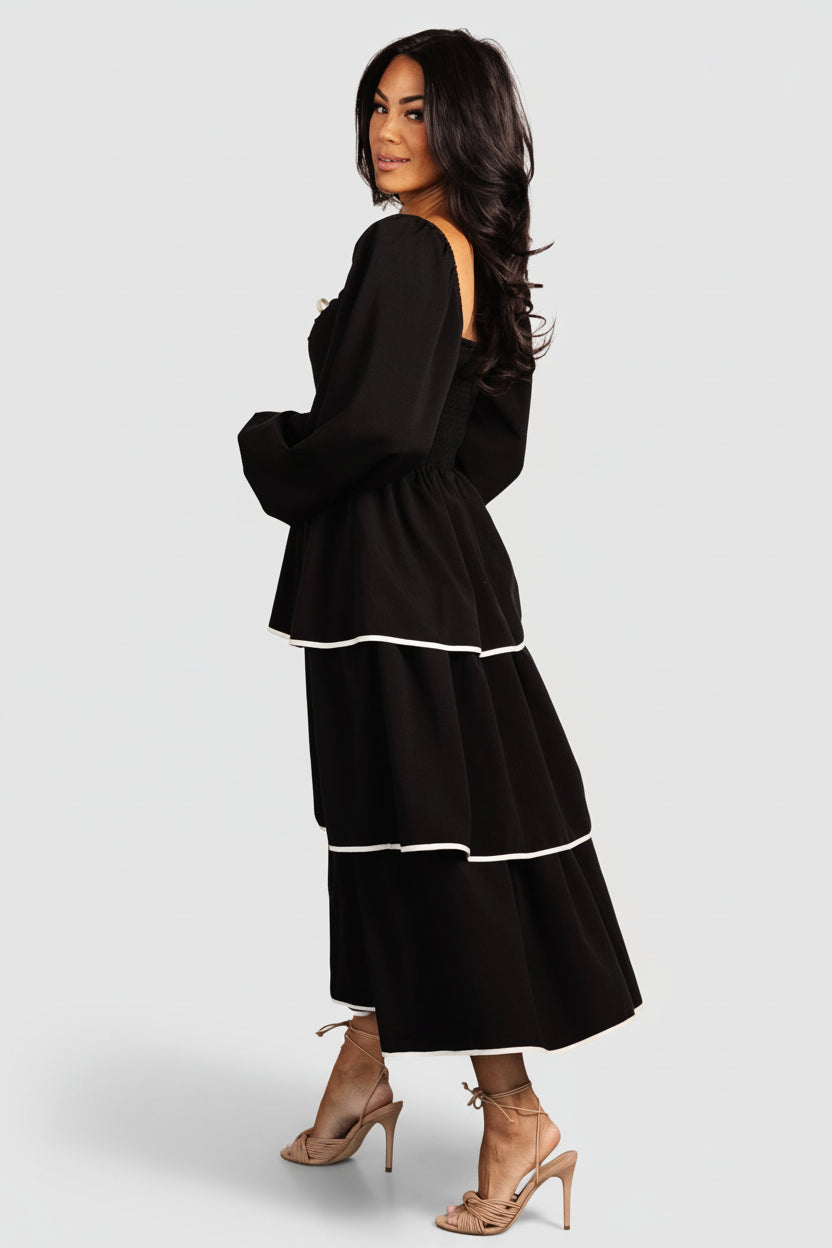 Barcelona Tiered Dress | Baltic Born Black