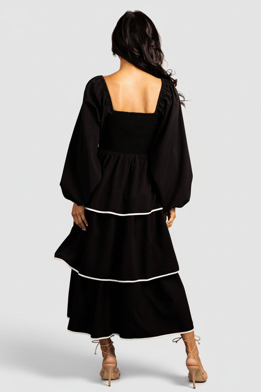 Barcelona Tiered Dress | Baltic Born Black