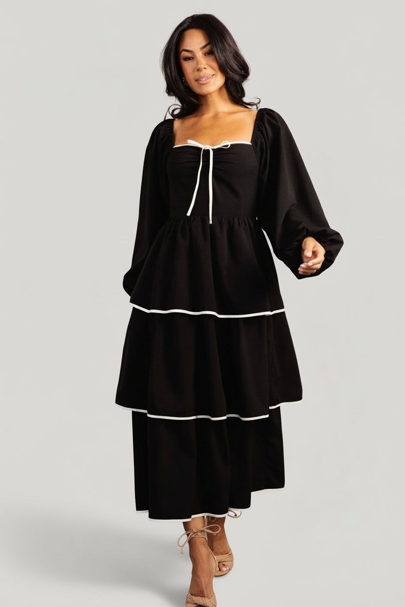 Barcelona Tiered Dress | Baltic Born Black