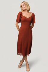 Colette Sweetheart Midi Dress | Baltic Born Cinnamon