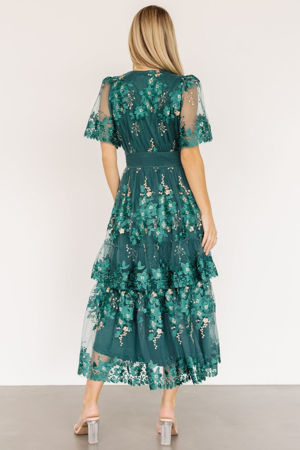 Lotte Embroidered Midi Dress | Baltic Born Emerald