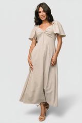 Indie Back Tie Dress | Baltic Born Oatmeal