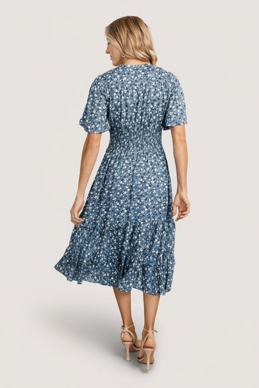 Spell Boho Midi Dress | Baltic Born Blue Floral