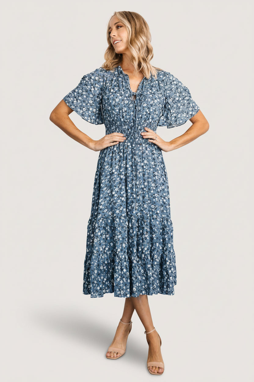Spell Boho Midi Dress | Baltic Born Blue Floral