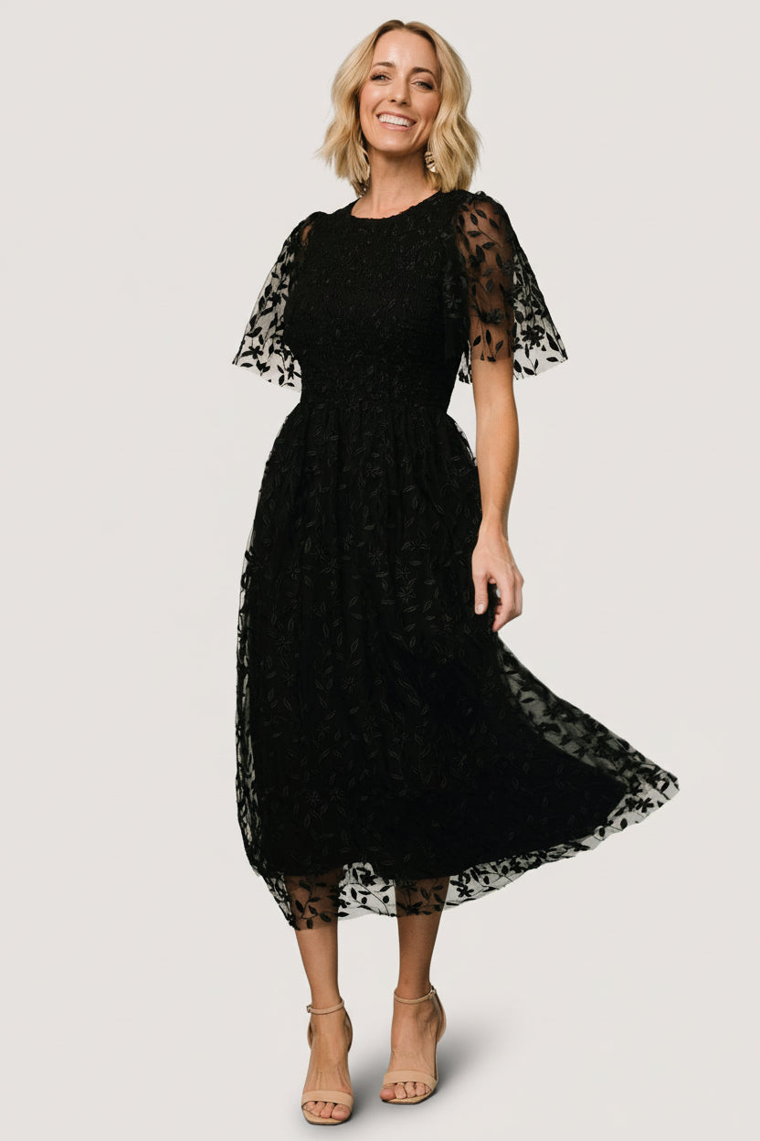 Kendra Embroidered Dress | Baltic Born Black