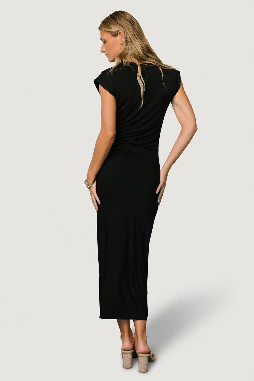 Sasha Ruched Maxi Dress | Baltic Born Black