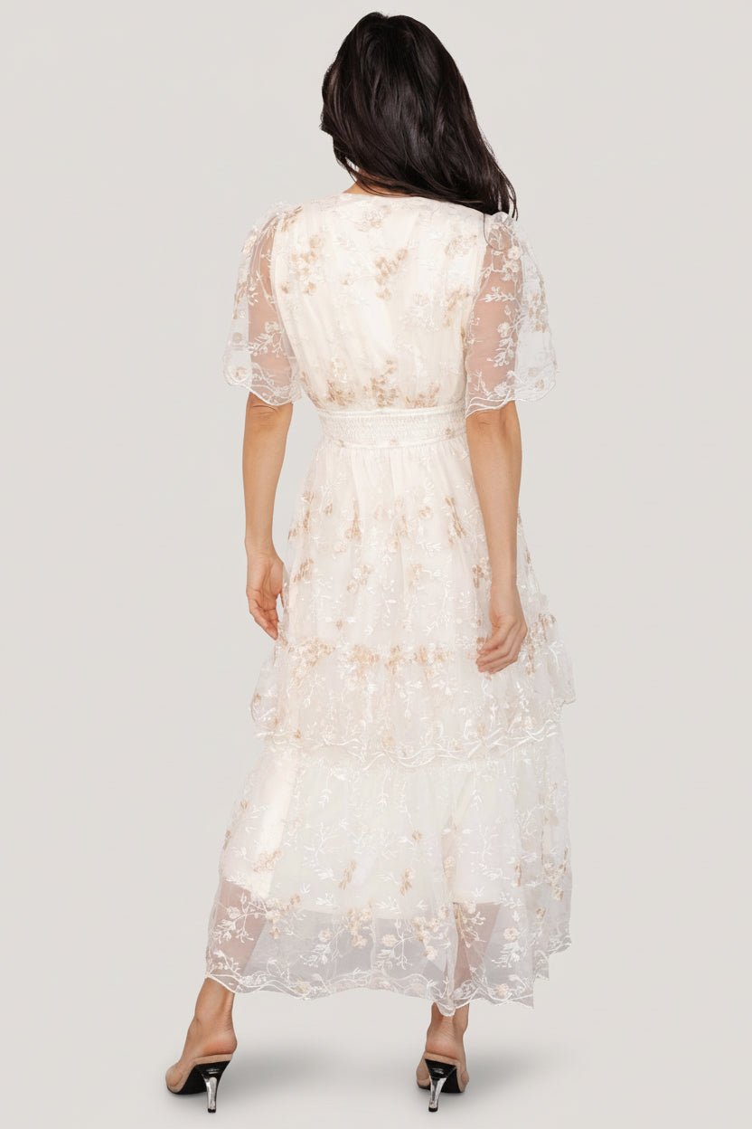 Eleanor Embroidered Midi Dress | Baltic Born Cream Floral