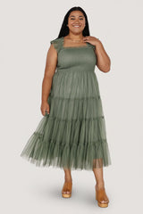 Emma Smocked Tulle Dress | Baltic Born Sage