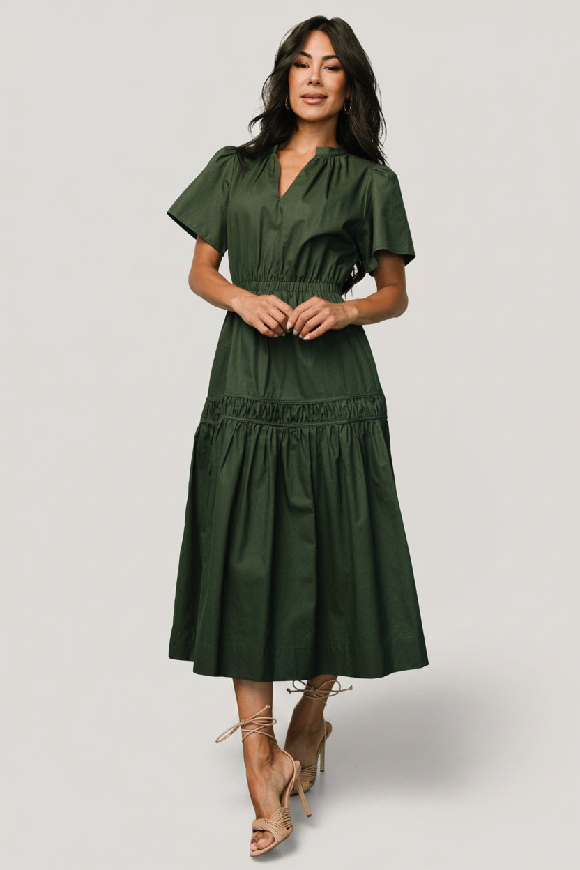 Jerrah Midi Dress | Baltic Born Deep Green