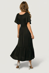Lovell Smocked Midi Dress | Baltic Born Black