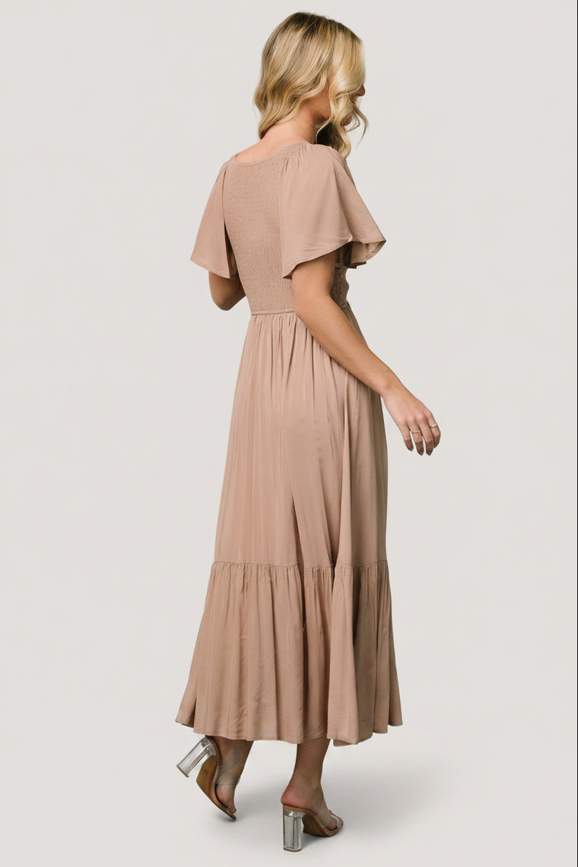 Scarlett Smocked Dress | Baltic Born Mocha