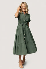 Logan Button Up Dress | Baltic Born Green