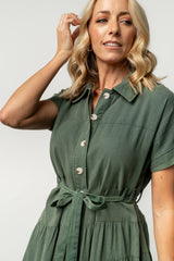 Logan Button Up Dress | Baltic Born Green