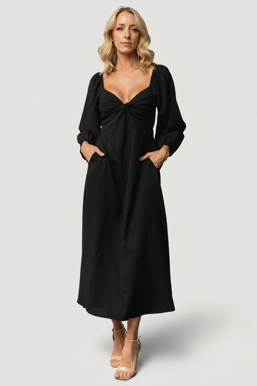 Rosalie Back Tie Dress | Baltic Born Black