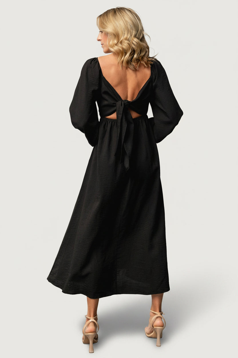 Rosalie Back Tie Dress | Baltic Born Black