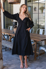 Rosalie Back Tie Dress | Baltic Born Black