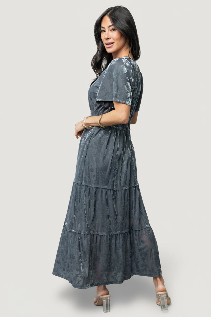 Bronwyn Velvet Dress | Baltic Born Dusty Blue