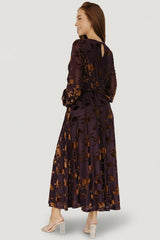 Thora Velvet Dress | Baltic Born Deep Plum + Bronze