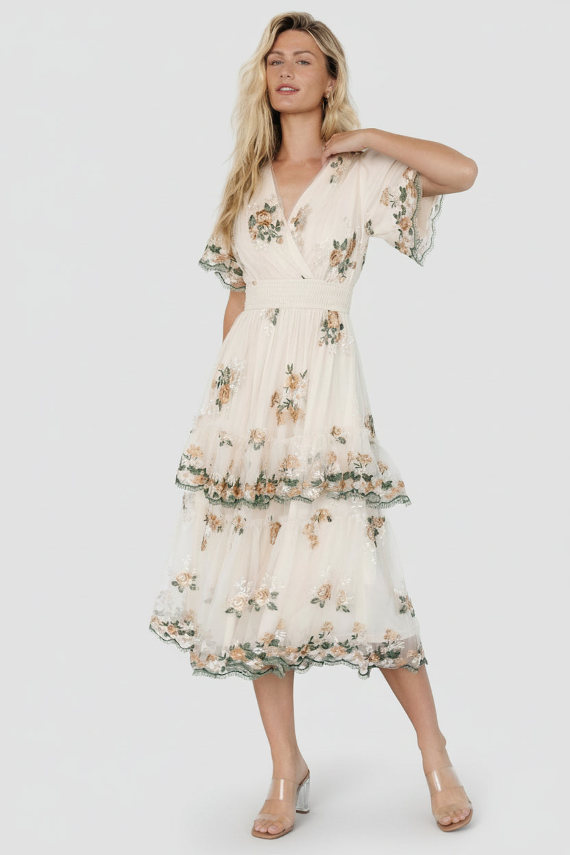 Cynthia Midi Dress | Baltic Born Cream Floral
